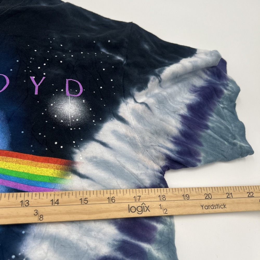 Y2K Liquid Blue Pink Floyd Tie Dye T Shirt Mens M Tour Concert Rock Band SS EUC - Picture 7 of 8